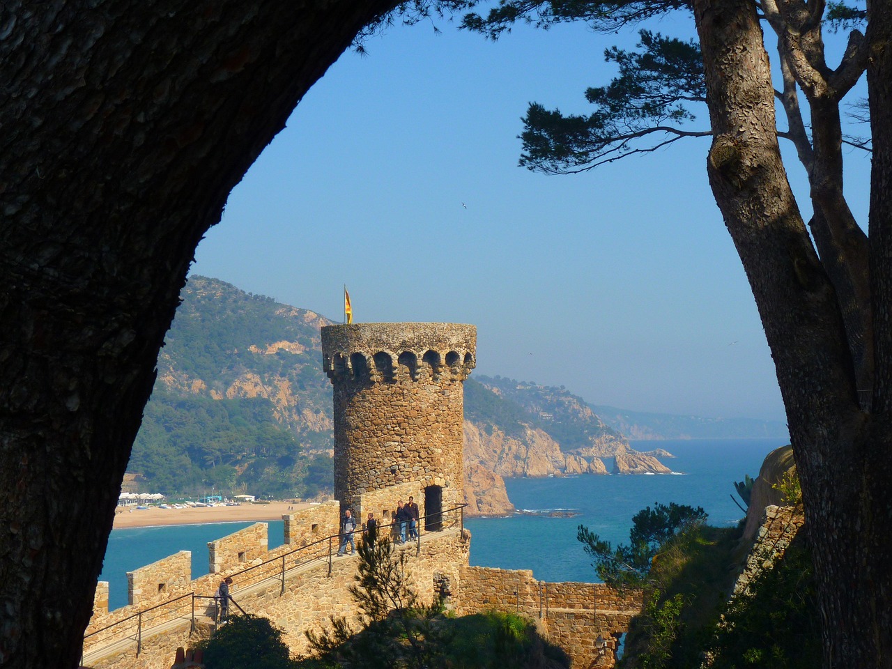 tower, castle, old, tossa de mar, spain, sea, tossa de mar, nature, tossa de mar, tossa de mar, tossa de mar, tossa de mar, spain